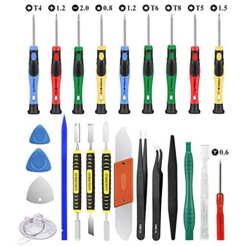 25pcs Electronics Repair Tool Kit, GangZhiBao Precision Screwdriver Set Magnetic for Fix Apple iPhone,Cell Phone,Smart Watch,Computer,PC,Tablet,iPad,Camera,Xbox,PS4 Pry Open Replace Screen Battery