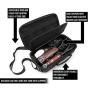 CASEMATIX Hair Clipper Barber Case Holds Three Electric Clippers, Hair Buzzers, Trimmers, T Finisher Liner - Travel Case For Clippers, Stylist and Hair Cutting Supplies