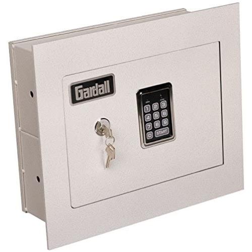 Gardall WS1314-T-EK 4'' Concealed Wall Safe with Single Key and Electronic Lock, Tan