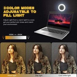 Hagibis Video Conference Lighting Kit,Computer/Laptop Moniter LED Video Light Dimmable 6500K Ring Light for Remote Working,Zoom Call,Self Broadcasting,Live Streaming