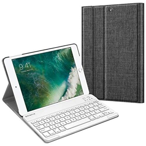 Fintie Keyboard Case for iPad 9.7 2018/2017 / iPad Air 2 / iPad Air - Slim Shell Stand Cover w/Magnetically Detachable Wireless Bluetooth Keyboard for iPad 6th / 5th Gen, Gray