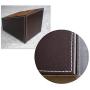 3 Slots Wooden Struction Leather Multi-function Desk Stationery Organizer Storage Box Pen/Pencil ,Cell phone, Business Name Cards Remote Control