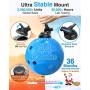VANMASS Magnetic Phone Car Mount with 6 Powerful Rare-earth Magnets, Durable Aluminium Alloy Structure, Super Sticky Suction Cup, Cell Phone Holder for Car Dashboard Windshield Air Vent, for All Phone