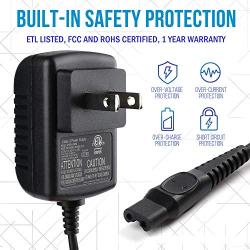 LotFancy Charger for Philips Norelco Shavers, Replacement for HQ8505 Power Cord, Power Supply Adapter for Norelco Aquatec Arcitec Multigroom Razors and Trimmers, ETL Listed, 6FT Charging Cable
