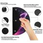 Non Slip Rubber Mouse Pad Beautiful Pattern Desktop 7.9in X7.9in Small Size Computer PC Round Mouse Mat (Purple Butterfly)