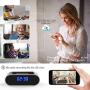 WEMLB WB-726 HD 1080 P WiFi Hidden Camera Alarm Clock Night Vision/Motion Detection/Loop Recording Wireless Security Camera for Home Surveillance - Spy Cameras