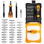 JAKEMY 33 in 1 Magnetic Precision Screwdriver Set Micro Torx Screwdriver Set Cell Phone Computer Repair Tool Professional Electronic Repair Tool Kit with Bendable Extension Rod