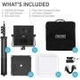 Fovitec Portable 2-Light 600 LED Bi-Color Panel Kit with Cases & Stands, 3200K-5600K, 95+ CRI, for Portraits, Product Photos, Vlogging, Video Conferencing, Green Screen Chroma Key, & Live Streaming