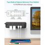 AiJoy Mountable Power Strip Surge Protector with 10 AC Outlets, 1 USB-C Port & 3 USB Ports, 10ft Extension Cord with Flat Plug, 1875W/15A, 1720Joules, Charging Station for Home, Dorm and Office