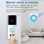 WiFi Video Doorbell Receiver, YIROKA Camera Video Chime with 58 Ringtones, 4 Adjustable Volume Levels, Night Light, White Receiver(Doorbell Receiver only)