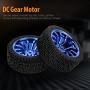 Wheel Motor Kit, 2 pcs/Set DC 6V 280RPM 25GA370 DC Gear Motor 4mm Shaft with Mounting Bracket 65mm Wheel Kits can be Used in Intelligent Toy Car, Robot, Printer