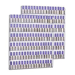 AMT Acrylic Nail Polish Racks for The Wall. Clear Nail Polish Display. Young Living Essential Oils Organizer. Holds up to 96 Btls. Plus a Microfiber Cloth for Cleaning Purposes (6 Tier /2 Pack)
