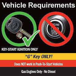 MPC Factory Remote Activated Remote Start Kit for 2010-2017 Toyota Tundra - Gas - G-Key - Plug-in T-Harness - Firmware Preloaded