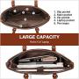 BOSTANTEN Women Leather Laptop Tote Office Shoulder Handbag Vintage Briefcase 15.6 inch Computer Work Purse Brown