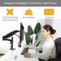 ErGear Monitor Mount for 15-32'' Flat/Curved Monitors, Full Motion Gas Spring Arm Improved LCD/LED Computer Monitor Riser, Height/Angle Adjustable Single Desk Mount Stand, Holds up to 17.6lbs, Black