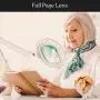 Brightech LightView Pro 2 in 1 XL Magnifying Floor Lamp - Very Bright LED Light with Full Page Magnifier Glass for Pro Tasks, Reading, Crafts & Hobbies - Converts from Standing to Table Lamp