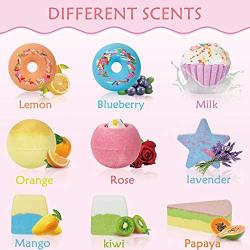 Supertrip Bath Bombs Gift Set - 9 Organic & Natural Handmade Bubble Fizzies Spa Bomb,Shea Cocoa Butter Moisturize,Perfect Birthday Valentines Mothers Day Christmas Gift idea for Women or Kids