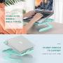 Laptop Stand with Built-in Foldable Legs and Phone Holder, Jelly Comb 9-Adjustable Height Laptop Riser, Air-Ventilated Laptop Holder for Notebook, Laptop, Tablet