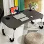 Laptop Bed Tray Table, Astory Portable Laptop Desk Lap Tablet with Foldable Legs&Cup Slot, Multifunctional Notebook Stand Reading Holder for Eating Breakfast, Reading Book, Watching Movie on Bed/Couch