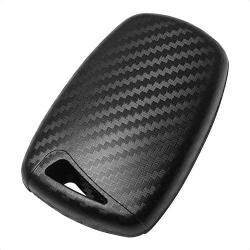 TANGSEN Smart Key Fob Personalized Case Protective Cover for HYUNDAI AZERA EQUUS GENESIS SANTA FE SPORT 3 4 Button Keyless Entry Remote 3D Twill Weave Carbon Fiber ABS Plastic Emboss