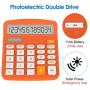 Helect Calculator, Standard Function Desktop Calculator, Orange