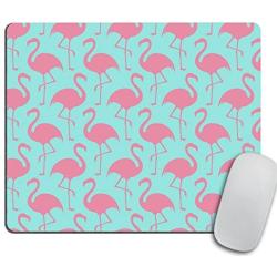 Gaming Mouse Pad Custom Design, Pink Flamingos Design Art, Rectangle Non-Slip Rubber Mousepad Mat