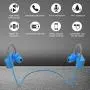 LETSCOM Bluetooth Headphones V5.0 IPX7 Waterproof, Wireless Sport Earphones, HiFi Bass Stereo Sweatproof Earbuds W/Mic, Noise Cancelling Headset for Workout, Running, Gym, 8 Hours Play time