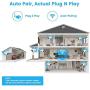 【2 Way Audio】 Wireless Security Camera System, Fyuui 1080P 8 Channel Wireless Surveillance NVR with 2TB Hard Drive, 8pcs 2.0 Megapixel (1920×1080P) WiFi IP Bullet Camera Outdoor Indoor, H.265+ NVR