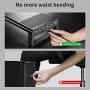 Vaydeer USB3.0 Wireless Charging Aluminum Monitor Stand Riser Support Transfer Data and Charging,Keyboard and Mouse Storage Desk Organizer up to 27inch for Computer MacBook PC (Black）