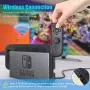 KDD Joy-Pad Controller Compatible with Nintendo Switch Joy Controllers Wireless Replacement Buit-in Wake up Fuction for Switch (L/R) Black