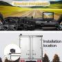 Hodozy Backup Camera 2 Split Screen Monitor System DVR Recording 7 inch 1080P Dual Waterproof Night Vision Rearview Camera Easy Installation for Truck/Trailer/Large Box/RV/Camper/Bus