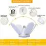Prunend Garage Lights Ceiling Led Deformable Shop Lights for Workshop Basement Lighting, 2-Pack 60W LED Garage Light E26 CRI 80 6000LM 6500K Daylight White