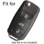 2Pcs Coolbestda Rubber 3 Buttons Flip Key Fob Cover Case Shell Keyless Jacket Wallet Holder for VW Volkswagen Jetta GTI Passat Golf Tiguan Touareg Beetle