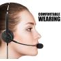 Corded Headset for Call Center, Corded Telephone Headset Desk Phone Headphones with Noise canceling Microphone for Telephone Counseling Service, Office Landline Phones, Desktop Box(3.5 mm (Optional)