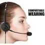 3.5mm Cell Phone Headset,Corded Noise Canceling Call Center Headset,Telephone Headphones with Microphone for Telephone Counseling Service (Optional Dual 3.5 mm)