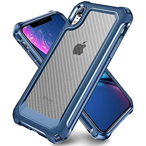 iPhone XR Case with [ Screen Protector Tempered Glass x2Pack] SUPBEC Protective Phone Cover with Silicone PC+TPU Shockproof Rubber Heavy Duty Case for iPhone XR Cases-Clear Blue