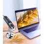 Wireless Digital Microscope Handheld USB HD Inspection Camera 50x-1000x Magnification with Stand Compatible with iPhone, iPad, Samsung Galaxy, Android, Mac, Windows Computer