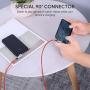 AUKEY Right Angle Lightning Cable (6.6ft - 2 Pack) Nylon Braided [ Apple MFi Certified ] Ideal for Playing Games iPhone Charging Cable Compatible with iPhone 11 / X / 8 / 6, iPad