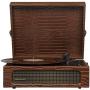 Crosley CR8017A-BR Voyager Vintage Portable Turntable with Bluetooth Receiver and Built-in Speakers, Brown