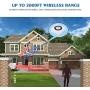 Emacros Pairable 1/2 Mile Long Range Solar Wireless Driveway Alarm Weatherproof Motion