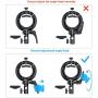 Godox S2 Speedlite S-Type Bracket Bowens Mount, for Godox V1 AD200Pro AD400Pro AD200 V860II TT685 TT600 TT350, Precise Tilt Control, Large Handle, Integrated Umbrella Mount with Pergear Diffusers