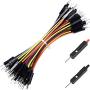 Premium Breadboard Jumper Wires Male to Male 0.1 Square Head 100-Pack 10 Colors 24AWG by Hellotronics (10CM, 1P M/M)