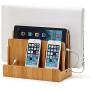 G.U.S. Personalized Monogrammed Multi-Device Charging Station Dock & Organizer - Multiple Finishes Available. for Laptops, Tablets, and Phones - Strong Build, Eco-Friendly Bamboo