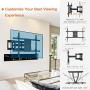 Perlegear Full Motion TV Wall Mount Bracket Dual Articulating Arms Swivels Tilts Rotation for Most 37-75 Inch LED, LCD, OLED Flat&Curved TVs, Holds up to 132lbs, Max VESA 600x400mm