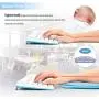 2 Pack Portable Computer Elbow Wrist Pad, Hatisan Premium Memory Cotton Desktop Keyboard Arm Rest Support Mat for Office Home Laptops - More Comfort & Less Strain(7.9 x 11.8）(Brown)