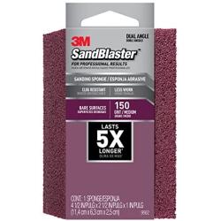 3M SandBlaster Dual Angle Sanding Sponge, 150-Grit