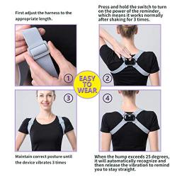 Smart Posture Reminder, Hoson Electronic Intelligent Vibration Posture Reminder, Suitable For Women / Men / ChildrenS Hump Correction Training Device, And Provides Adjustable Back Support