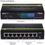 TRENDnet 8-Port Gigabit GREENnet PoE+ Switch,TPE-TG44G, 4 x Gigabit PoE/PoE+ Up to 30 Watts/Port, 4 x Gigabit, 61W Power Budget, 16 Gbps Switch Capacity, Ethernet Unmanaged Switch, Lifetime Protection Black