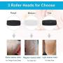 Electric Foot Scrubber Waterproof Pedicure Foot File Callus Remover Hard Skin Remover for Feet Heels and Dead Skin with 3 Roller Heads (Black)