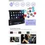 Android 10.0 Single Din Car Stereo 7 Inch Flip Out Capacitive Touch Screen Support Bluetooth WiFi GPS Navigation Mirror Link AM/FM Car Radio OBD USB SD AUX Cam-in with Backup Camera and Microphone